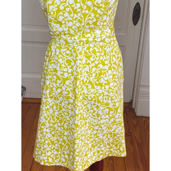 Boden shirt dress yellow Sz 6p A-Line Belted - Picture 10 of 10